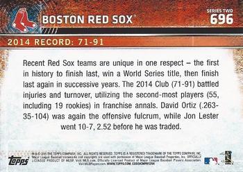 2015 Topps - Limited #696 Boston Red Sox Back