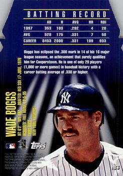 1998 Topps - Hall Bound #HB3 Wade Boggs Back