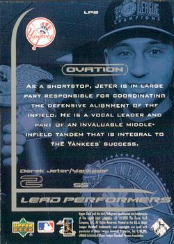2000 Upper Deck Ovation - Lead Performers #LP2 Derek Jeter  Back
