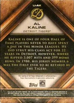 2016 Topps Legacies of Baseball - Lasting Imprints #LI-AK Al Kaline Back