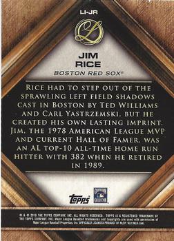 2016 Topps Legacies of Baseball - Lasting Imprints #LI-JR Jim Rice Back