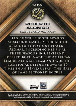 2016 Topps Legacies of Baseball - Lasting Imprints #LI-RA Roberto Alomar Back