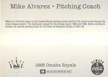 1995 Multi-Ad Omaha Royals #NNO Mike Alvarez Back