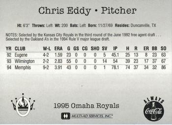 1995 Multi-Ad Omaha Royals #NNO Chris Eddy Back