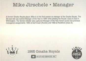 1995 Multi-Ad Omaha Royals #NNO Mike Jirschele Back