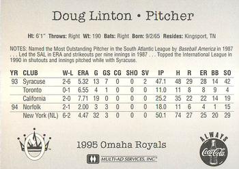 1995 Multi-Ad Omaha Royals #NNO Doug Linton Back