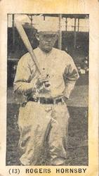 1928 Tharp's Ice Cream (F50) #13 Rogers Hornsby Front