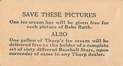 1928 Tharp's Ice Cream (F50) #46 William H. Terry Back