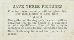 1928 Harrington Ice Cream (F50) #5 Gabby Hartnett Back