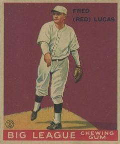 1934 World Wide Gum (V354) #7 Fred Lucas Front