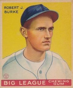 1934 World Wide Gum (V354) #25 Robert J. Burke Front