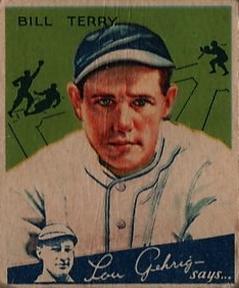 1934 World Wide Gum (V354) #53 Bill Terry Front