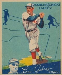 1934 World Wide Gum (V354) #78 Chick Hafey Front