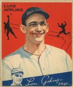1934 World Wide Gum (V354) #84 Luke Appling Front