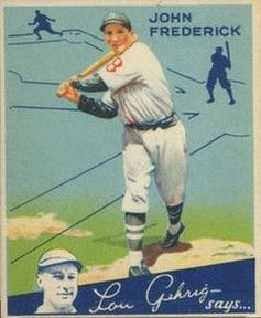 1934 World Wide Gum (V354) #85 John Frederick Front