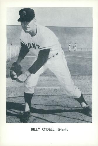 1963 Sports Service San Francisco Giants #NNO Billy O'Dell Front