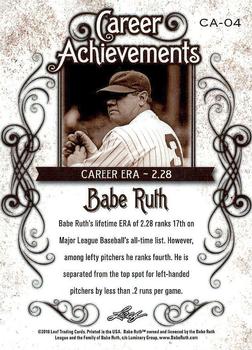 2016 Leaf Babe Ruth Collection - Career Achievements #CA-04 Babe Ruth Back