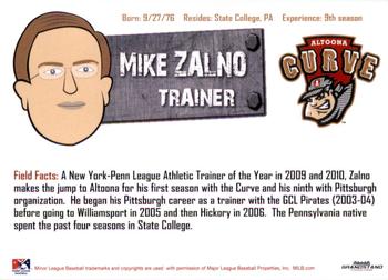 2011 Grandstand Altoona Curve #NNO Mike Zalno Back