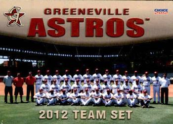 2012 Choice Greeneville Astros #NNO Team Card Front
