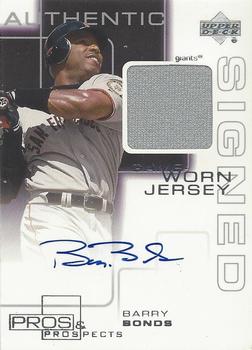 2000 Upper Deck Pros & Prospects - Game Jersey Autograph #BB Barry Bonds  Front