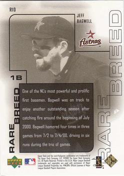 2000 Upper Deck Pros & Prospects - Rare Breed #R10 Jeff Bagwell  Back