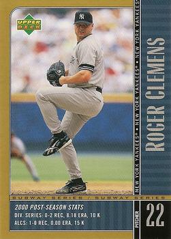 2000 Upper Deck Subway Series #NY3 Roger Clemens  Front