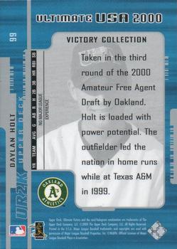 2000 Upper Deck Ultimate Victory - Victory Collection #99 Daylan Holt  Back