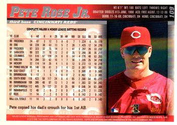 1998 Topps Opening Day #109 Pete Rose Jr. Back
