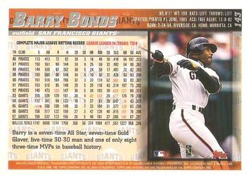 1998 Topps Opening Day #143 Barry Bonds Back
