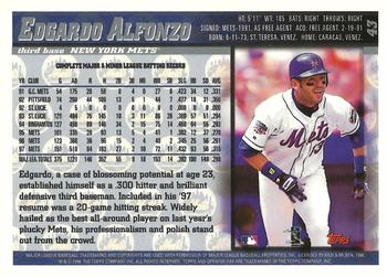 1998 Topps Opening Day #43 Edgardo Alfonzo Back