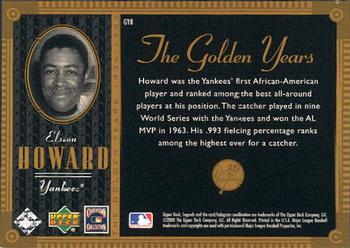 2000 Upper Deck Yankees Legends - The Golden Years #GY8 Elston Howard  Back