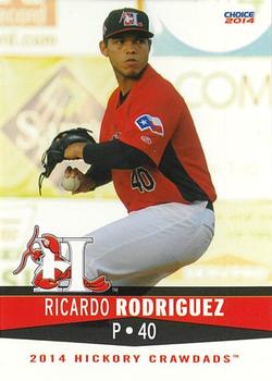 2014 Choice Hickory Crawdads #20 Ricardo Rodriguez Front