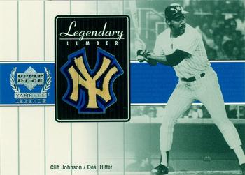 2000 Upper Deck Yankees Legends - Legendary Lumber #CJ-LL Cliff Johnson  Front