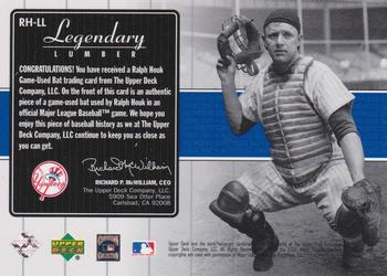 2000 Upper Deck Yankees Legends - Legendary Lumber #RH-LL Ralph Houk  Back