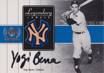 2000 Upper Deck Yankees Legends - Legendary Lumber #YB-LL Yogi Berra  Front