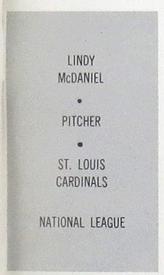 1959 Oklahoma Today #NNO Lindy McDaniel Back