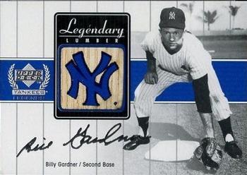 2000 Upper Deck Yankees Legends - Legendary Lumber Gold #BG-LL Billy Gardner  Front
