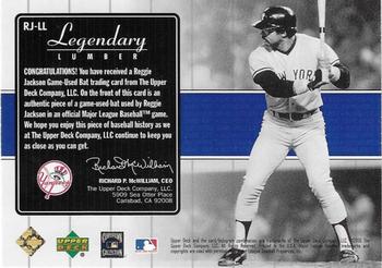 2000 Upper Deck Yankees Legends - Legendary Lumber Gold #RJ-LL Reggie Jackson  Back
