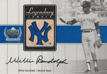 2000 Upper Deck Yankees Legends - Legendary Lumber Gold #WR-LL Willie Randolph  Front