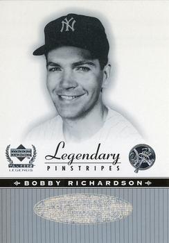 2000 Upper Deck Yankees Legends - Legendary Pinstripes #BR-LP Bobby Richardson  Front
