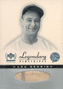 2000 Upper Deck Yankees Legends - Legendary Pinstripes #LG-LP Lou Gehrig Front