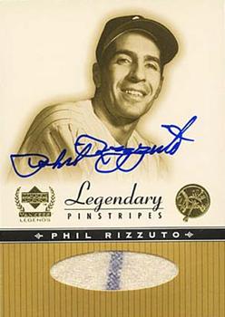 2000 Upper Deck Yankees Legends - Legendary Pinstripes Autographed #PR-A Phil Rizzuto  Front