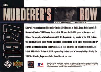 2000 Upper Deck Yankees Legends - Murderer's Row #MR5 Joe Dugan  Back