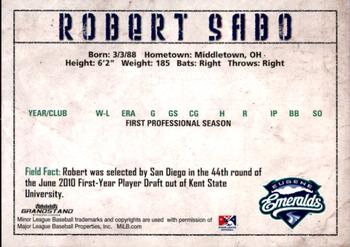 2010 Grandstand Eugene Emeralds #NNO Robert Sabo Back