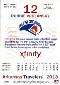 2013 Grandstand Arkansas Travelers #NNO Robbie Widlansky Back