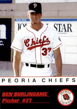 1993 Peoria Chiefs #NNO Ben Burlingame Front