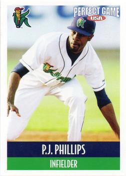 2007 Perfect Game Cedar Rapids Kernels #20 P.J. Phillips Front