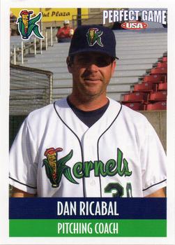 2007 Perfect Game Cedar Rapids Kernels #28 Dan Ricabal Front