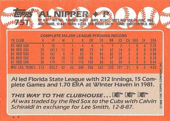 1988 Topps Traded #75T Al Nipper Back