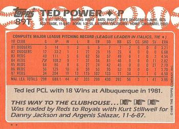 1988 Topps Traded #89T Ted Power Back